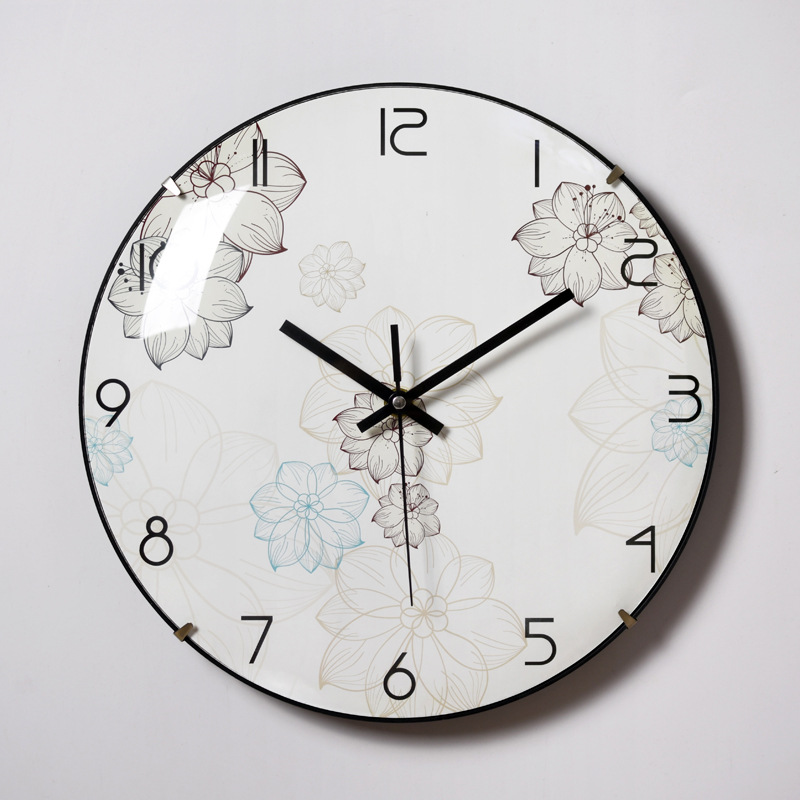 digital clock photo wall clock Decorative flower shape metal wall clock online.jpg