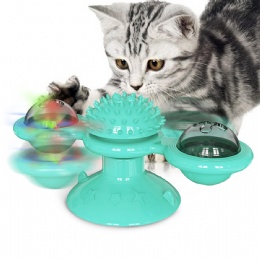Cats Interactive Puzzle Training Turntable Windmill Scratching Whirling Toys Cat Kitten Game toy
