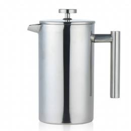 Double Wall Stainless Steel Coffee Press Palm Restaurant French Press plunger Coffee Maker