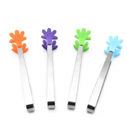 Best Kitchen Gadgets Mini Ice Tongs Perfectly Designed Silicone Hand Shape Cake Tongs for Muffins Pancakes