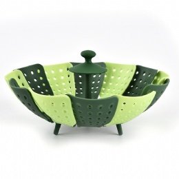 Foldable lotus steamer Plastic folding fruit and vegetable steamer basket drain basket retractable kitchen shelf