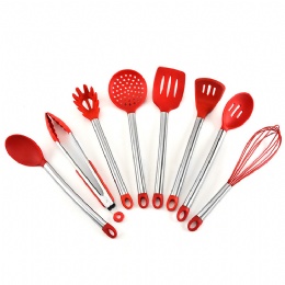 High quality and BPA FREE stainless steel silicone cooking utensil set