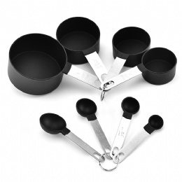 Collapsible baking tool kitchen cup and mini spoons set plastic measuring cups
