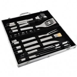 18 Pieces BBQ Grill Tools Set Premium Stainless Steel Barbecue Grilling Utensils with Aluminum Case