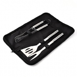 BBQ Accessories Outdoor Stainless Steel Barbecue Grill Tools Set with Portable Aluminum Case