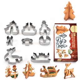 Creative DIY beautiful embossing biscuit moulds christmas cookie cutter