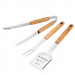 Professional wooden handle bbq tools with CE certificate
