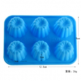 silicone cupcake 6 round holes shape soap mold silicone muffin cake pan for baking