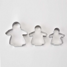 3 pcs/set cookie biscuit tools gingerbread girl shape cookie press mold
