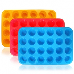 24 cavities Silicone Cake Baking Mold silicone chocolate bar cake mould