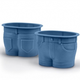 New jeans shape silicone cup cake mold