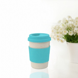 Wheat Straw Coffee Cup Simple Mouthwash Cup Creative Portable Hand Cup with Lid