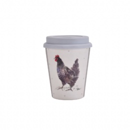 Personalized Reusable Customized Bamboo Fiber Tumbler Coffee Cup with Lid