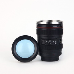 camera lens mug Double Wall 3d Insulated Stainless Steel 400ml custom coffee Travel cup