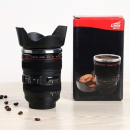 camera lens coffee mug Hot sale 400ml creative stainless steel canon cup lens