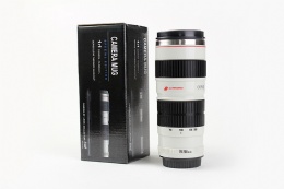 camera lens cup Promotional Custom Logo 400ml travel Thermos Coffee Jumbo Mug