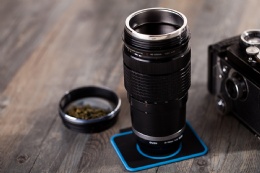 reusable water bottles Stainless Steel Tea Coffee Cup Camera Lens Cup Mugs