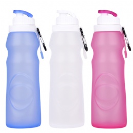 collapsible water bottle Customized promotional outdoor camping silicone foldable water bottle