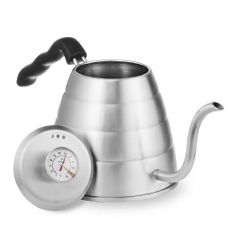 1000ml stainless steel gooseneck coffee drip kettle with thermometer
