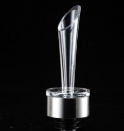 Promotional Plastic Pen Acrylic Wine Bottle Aerator Pourer Decanter