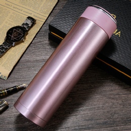 Custom Logo Simple Life 500ml Thermos Bottle 304 Stainless Steel Vacuum Flask With Tea Infuser