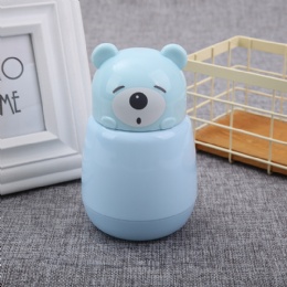 Cartoon Beer Mini Stainless Steel Thermos Cup Bear Water Bottle for Kids Keep Warm Dishwasher Safety Insulated Vacuum