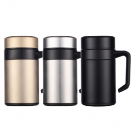 BPA Free Double Wall Drinking bottle office home use Stainless Steel mug with handle