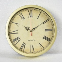 digital clock decorative wall clocks Vintage antique style rustic plastic golden Wall Clock Simple Design