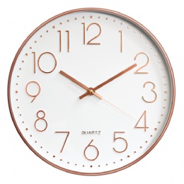 digital clock 10 inch Rose gold modern simple wall clock for home decoration