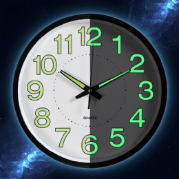 digital clock 12inch 30cm large pendulum clock luminated plastic quartz wall clocks with seconds