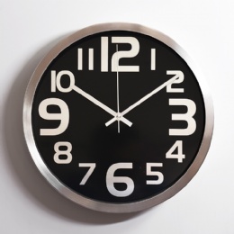 digital clock big wall clocks 12inch 30cm large number metal wall clocks Modern Decorative for Living Room