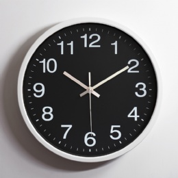 digital clock 12 inch 30cm metal frame aluminum staniess steel wall clock