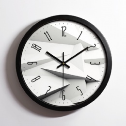 digital clock big black clock Special hour minute hands fashion emboss number metal wall clock