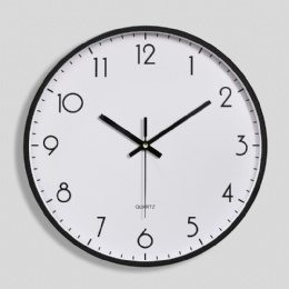 digital clock bathroom wall clock 12inch Transparent Metal Wall Clock for Promotion