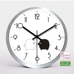digital clock Home improvement new silver 12 inch simple metal wall clock online clock with seconds