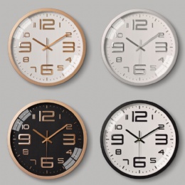 digital clock outdoor wall clock Custom 12inch sales promotion plastic decorative 3d wall clocks