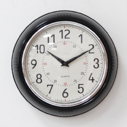digital clock Home Decoration Simple Round Design Cheap Plastic Wall Clock Non-Ticking Modern Clock