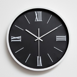 digital clock Round Quartz Analog Silent Sweeping Plastic Wall Clock