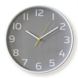 digital clock 12 inch printed face battery operate plastic round quartz custom wall clock
