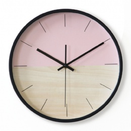 digital clock Cheap promotional clock round plastic clock OEM customized living room quartz wall clock