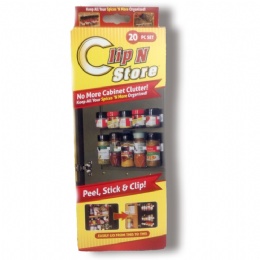New Clip N Store Kitchen Spice Organizer Lightweight Storage Rack Shelf Kitchen Spice Seasoning Carrier Bottle Holder AS Seen on tv