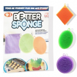 As seen on TV Kitchen Gadgets Silicone Kitchen Sponge Silicone Dish Scrubber