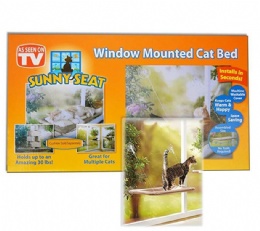 As seen on TV Pet Supplier Custom Strong Hammock Sill Kitty Hanging Seat Cat Window Perch for Cats