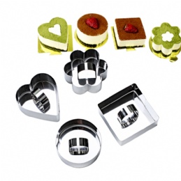kitchen gadgets Promotional Bakeware Cookie Tools Star Shape Cookie Cutter Heart Shape Stainless Steel 3D cookie mould
