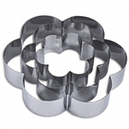 kitchen gadgets 3 Pieces Stainless Steel Cookie Cutters Biscuit Plain Edge Round Cutters in Graduated Sizes Shape Molds