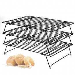kitchen gadget Wholesale 3 tiers stackable stainless steel wire baking food cooling rack cake cooling rack for baking
