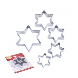 kitchen gadgets Stainless steel different size star sharped cookie cutter set cake cutter mold