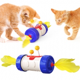 Amazon New Pet Product Toys For Pets IQ Interactive Treat Toy Dual Rolling Ball Cat Slow Feeder Roller Turntable Toy
