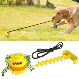 Environmental Rubber Pet Toys and Accessories Chew Food Dispensing Dog Ball Toy with Sound