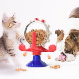 Creative Interactive Pet Cat Toy Turntable Windmill Powerful Sucker Pet Cat Toy cat Auto Feeder